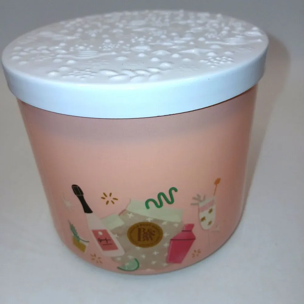 Bath & Body Works Merry Mimosa 3-Wick Candle 14.5 oz Champagne Apple Iced Sugar